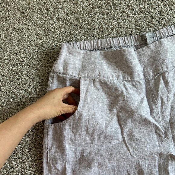 Habitat Clothes To Live In Womens XL Linen Blend Wide-Leg Pants Elastic Waist - Picture 3 of 11